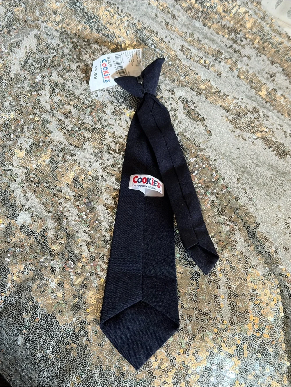 Cookies Uniform Boys Navy Blue Clip On Tie